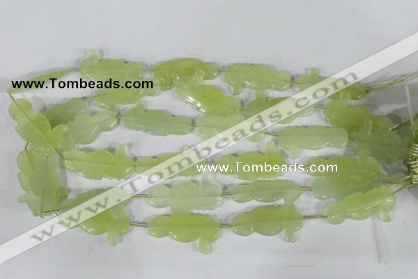 CFG514 15.5 inches 18*34mm carved animal New jade beads