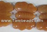 CFG520 15.5 inches 30*38mm carved animal red aventurine beads