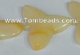 CFG521 15.5 inches 34*37mm carved flower yellow aventurine beads