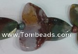 CFG522 15.5 inches 34*37mm carved flower Indian agate beads
