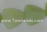 CFG530 15.5 inches 25*25mm carved triangle New jade beads