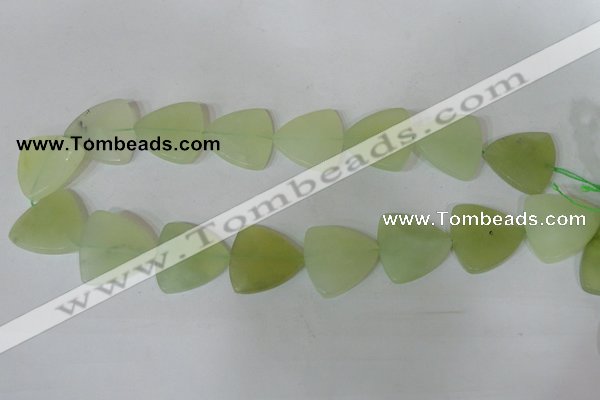 CFG530 15.5 inches 25*25mm carved triangle New jade beads