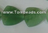 CFG531 15.5 inches 25*25mm carved triangle green aventurine beads