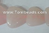 CFG539 15.5 inches 25*25mm carved triangle rose quartz beads