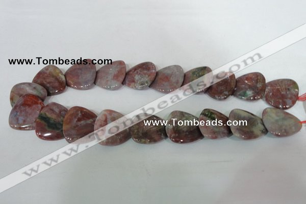 CFG541 15.5 inches 25*25mm carved triangle Indian agate beads