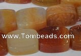 CFG549 15.5 inches 15*20mm carved brick red agate beads