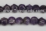 CFG59 15.5 inches 8*10mm carved pig-shaped amethyst gemstone beads