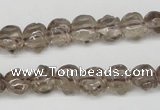 CFG60 15.5 inches 8*10mm carved pig-shaped smoky quartz beads