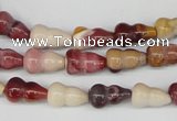 CFG61 15.5 inches 8*13mm carved calabash mookaite gemstone beads