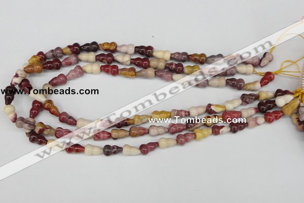 CFG61 15.5 inches 8*13mm carved calabash mookaite gemstone beads