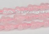 CFG63 15.5 inches 8*13mm carved calabash rose quartz beads