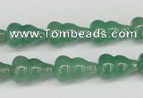 CFG66 15.5 inches 10*16mm carved calabash green aventurine beads