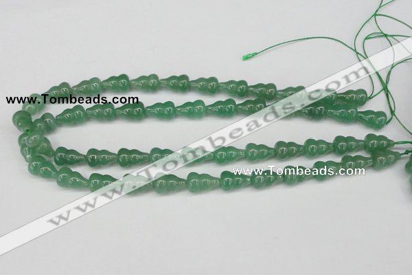 CFG66 15.5 inches 10*16mm carved calabash green aventurine beads