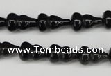 CFG67 15.5 inches 10*15mm carved calabash obsidian gemstone beads