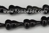 CFG68 15.5 inches 12*20mm carved calabash obsidian gemstone beads