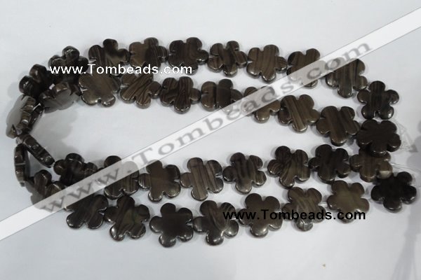 CFG682 15.5 inches 20mm carved flower grain stone beads