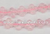 CFG72 15.5 inches 11*11mm carved flower rose quartz gemstone beads