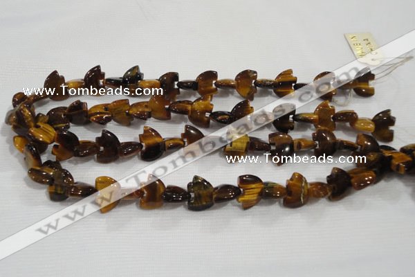 CFG767 15.5 inches 10*15mm carved animal yellow tiger eye beads