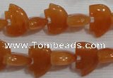 CFG771 15.5 inches 10*15mm carved animal red aventurine beads