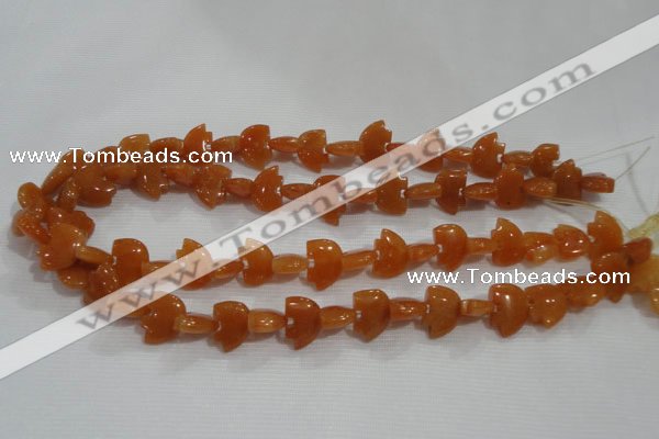 CFG771 15.5 inches 10*15mm carved animal red aventurine beads