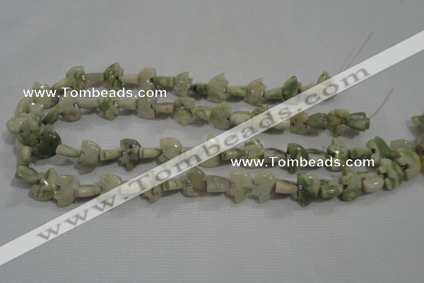 CFG781 15.5 inches 10*15mm carved animal lucky jade beads