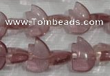 CFG786 15.5 inches 10*15mm carved animal quartz glass beads