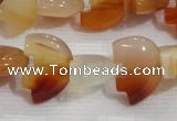 CFG790 12.5 inches 14*18mm carved animal red agate gemstone beads