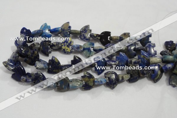 CFG792 12.5 inches 14*18mm carved animal lapis lazuli gemstone beads