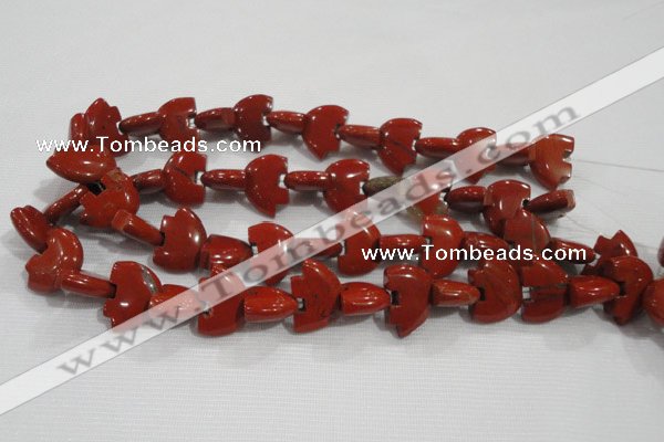 CFG805 12.5 inches 14*18mm carved animal red jasper beads