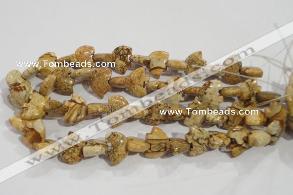 CFG807 12.5 inches 14*18mm carved animal picture jasper beads