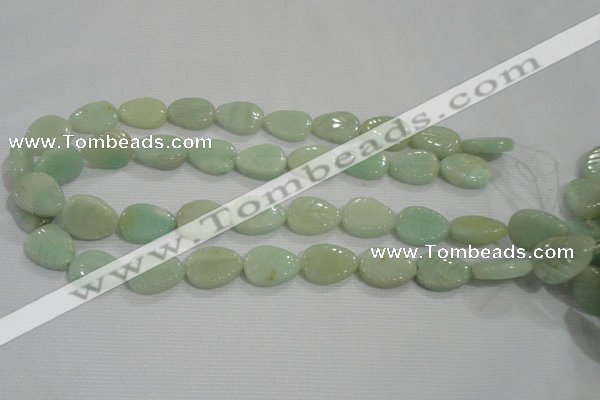 CFG815 12.5 inches 15*20mm carved leaf amazonite beads wholesale