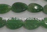 CFG818 12.5 inches 15*20mm carved leaf green aventurine beads wholesale