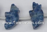 CFG861 Top-drilled 10*20mm carved animal lapis lazuli gemstone beads