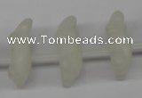 CFG865 Top-drilled 14*20mm carved animal white jade gemstone beads