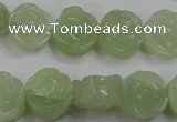 CFG886 15.5 inches 14mm carved flower New jade gemstone beads