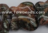 CFG944 15.5 inches 30*33mm carved butterfly green opal gemstone beads