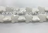 CFG972 15.5 inches 30*33mm carved butterfly white porcelain beads