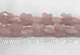 CFG973 15.5 inches 30*33mm carved butterfly rose quartz beads