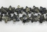 CFG985 15.5 inches 33*33mm carved star grey opal gemstone beads