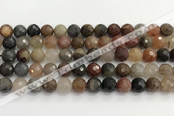 CFJ219 15.5 inches 10mm faceted round fancy jasper beads