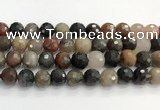 CFJ220 15.5 inches 12mm faceted round fancy jasper beads