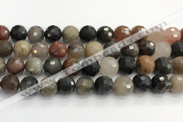 CFJ220 15.5 inches 12mm faceted round fancy jasper beads