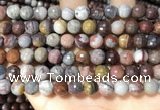 CFJ252 15.5 inches 8mm faceted round fantasy jasper beads wholesale