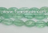 CFL101 15.5 inches 8*12mm oval natural green fluorite gemstone beads