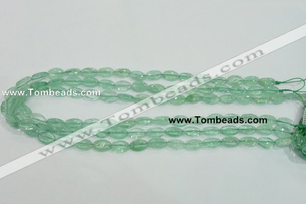 CFL101 15.5 inches 8*12mm oval natural green fluorite gemstone beads