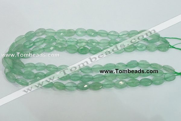 CFL103 15.5 inches 10*14mm faceted oval natural green fluorite beads