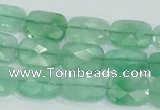 CFL104 15.5 inches 12*16mm faceted rectangle natural green fluorite beads