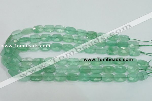 CFL104 15.5 inches 12*16mm faceted rectangle natural green fluorite beads