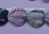 CFL1057 15 inches 20*20mm heart natural fluorite gemstone beads