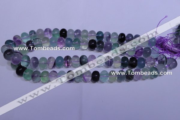 CFL1070 15 inches 10*14mm rondelle natural fluorite gemstone beads